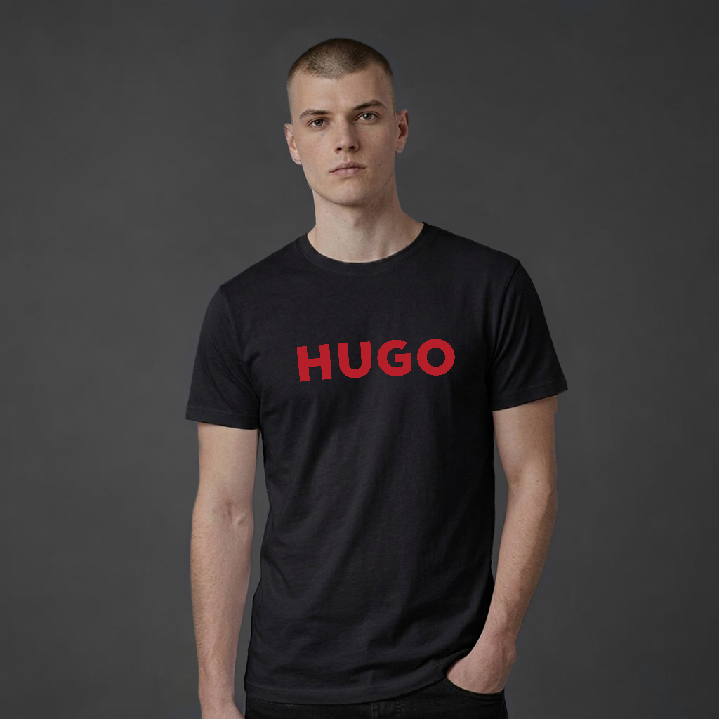 T-shirt HUGO logo – czerwony print | Bawełna | Unisex